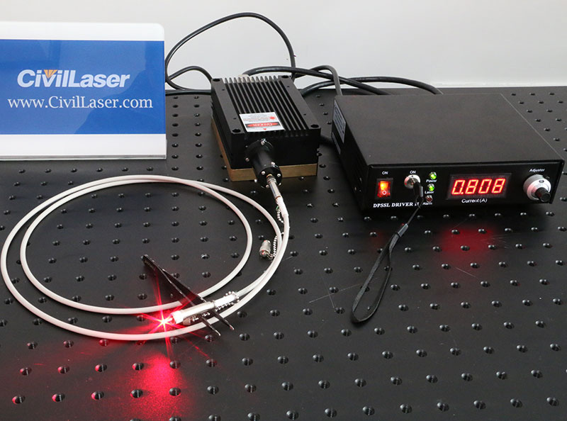 635nm±1nm 2000mW 빨간색 Laser 고성능 섬유 결합 레이저